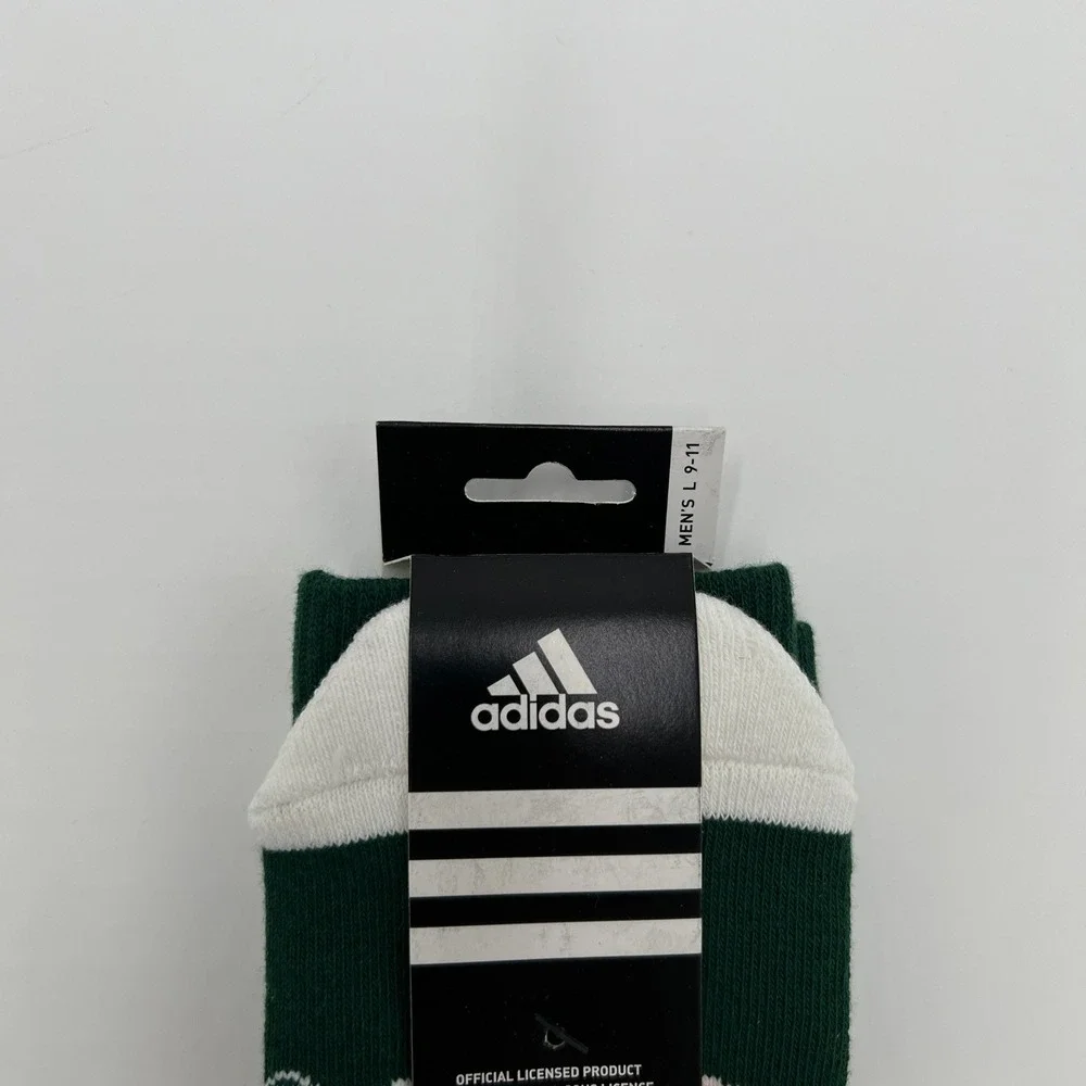 Adidas Miami‎ Hurricanes NCAA Crew Socks Mens Large Green Orange White